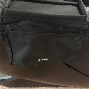 Brookstone Recliner Armrest Organizer / Remote Caddy Black